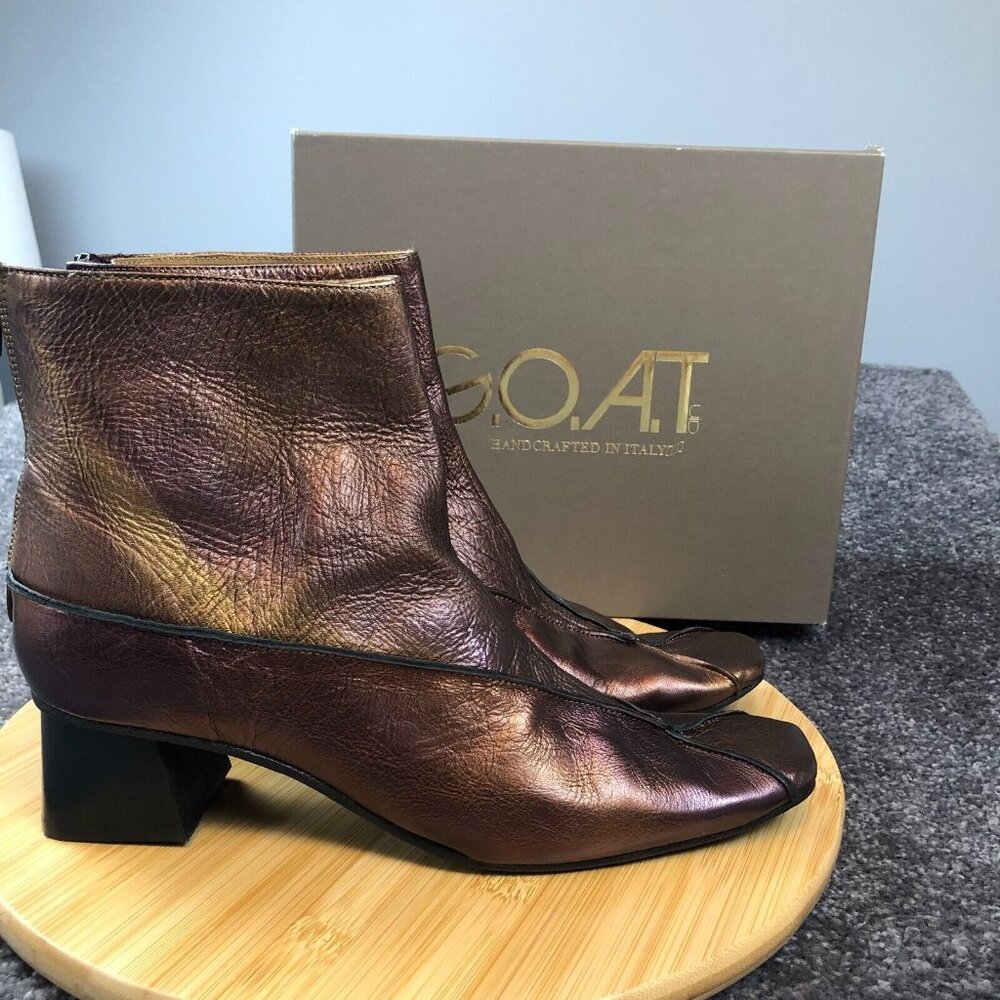 Unity in Diversity GROSETTO Italian Shoes Womens EU41 -10.5 Shimmer Boots Copper